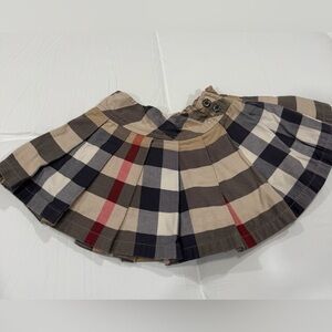 Burberry Beige and Red Checkered Mini Skirt